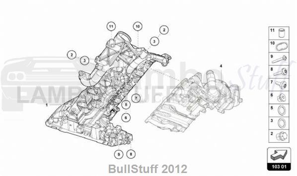 2017 Lamborghini HURACAN LP610-4 COUPE AUSTRALIA ENGINE OIL SUMP (103.01.00)